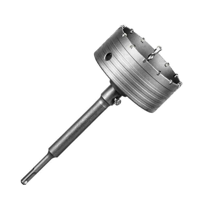 SALI Concrete Hole Saw Kits 5"（125mm） Tungsten Steel Wall Hole Cutter Drill Bit Sets with 220mm SDS Plus Shank Connecting Rod，110mm Center Positioning Drill Bits for Cinder Block,Brick,Adobe Wall - Image 1